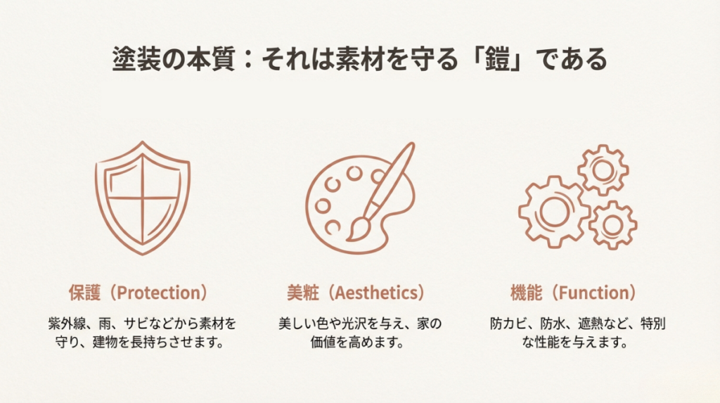 塗装の役割の図解