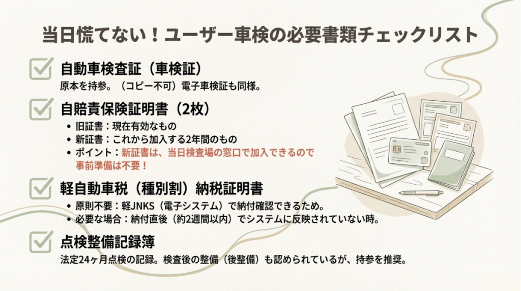 ユーザー車検のチェックリスト